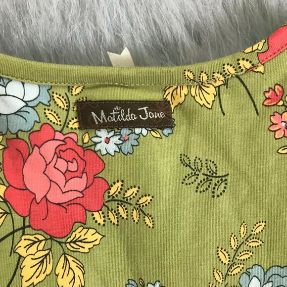 Matilda Jane Girls Top Size 8 Secret Fields Frills Fauna Ruffle Tee Floral Multi - Picture 6 of 7